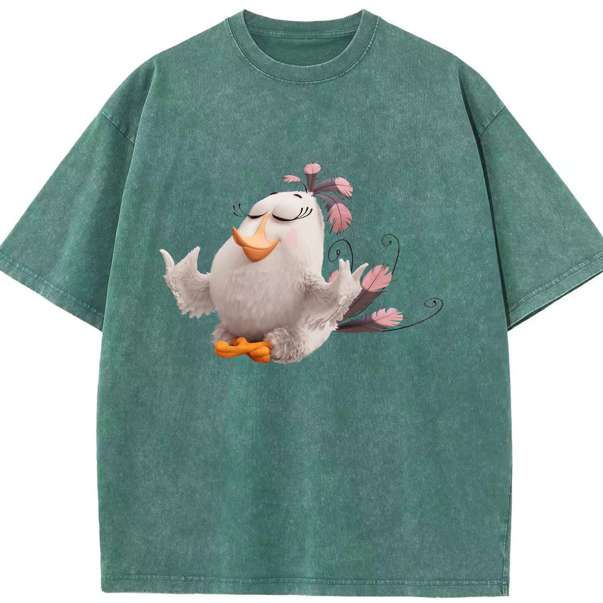（画像用） Angry Birds アングリーバード 綿100% ヴィンテージ風 半袖Tシャツ（フロントプリント）